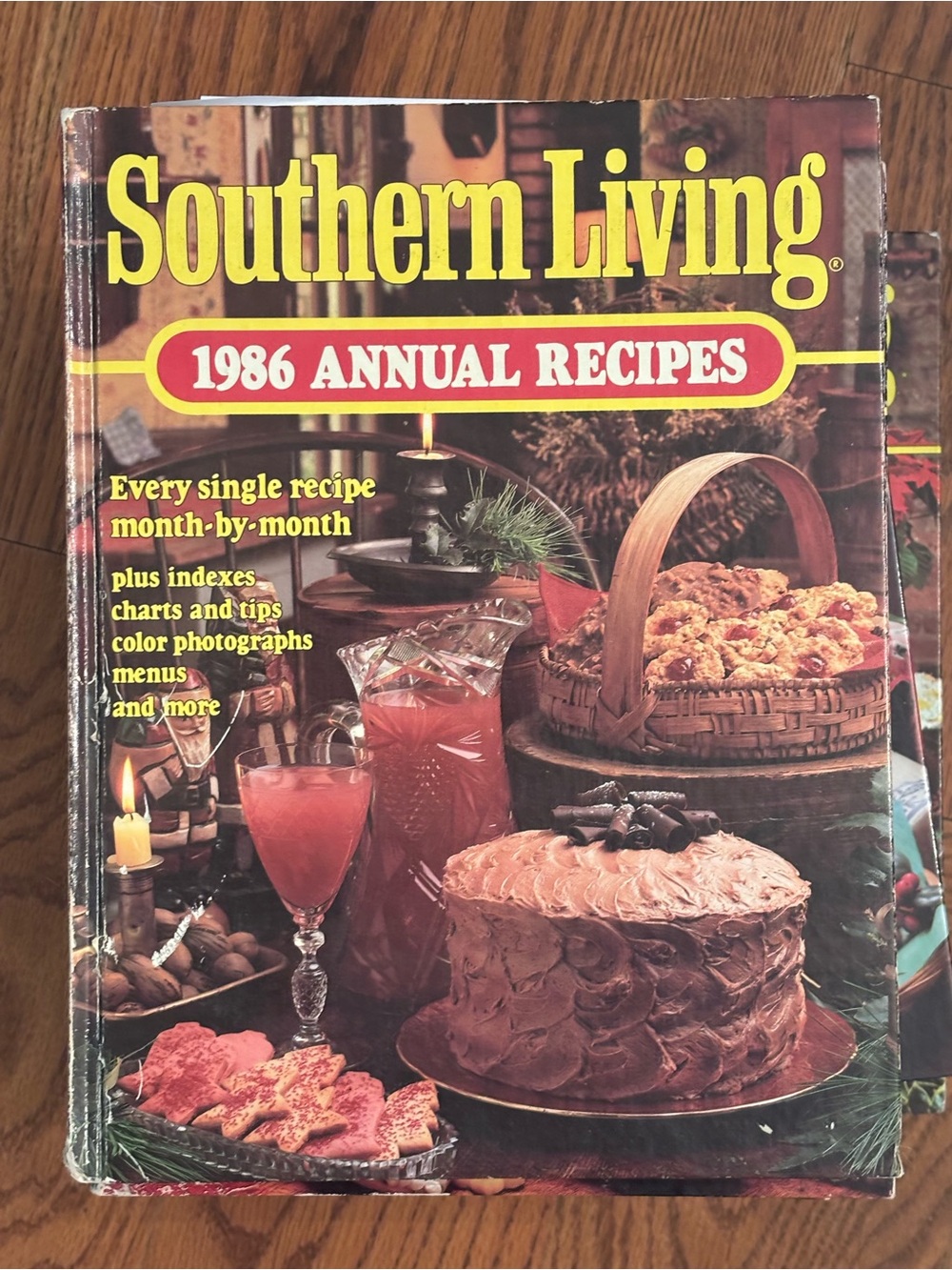 Southern Living Cookbook with Red, Brown & Yellow Cover Art